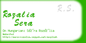 rozalia sera business card